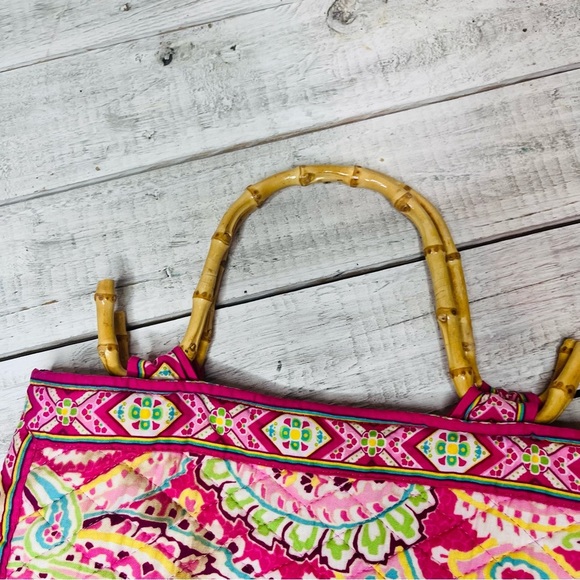 🌻5FOR25🌻2007 VERA BRADLEY CAPRI MELON SMALL BAMBOO CLUTCH PURSE - Picture 6 of 15